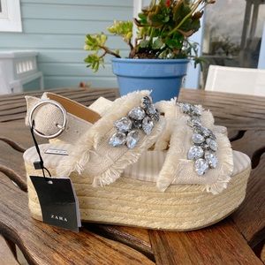 Zara flatform espadrilles NEVER WORN! BRAND NEW!